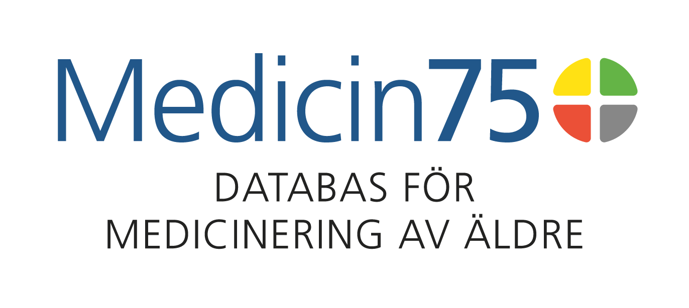 Medicin75+ Databas för medicinering av äldre -logotyp.