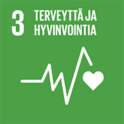 YK:n Agenda 2030 tavoitteen 3 Terveyttä ja hyvinvointia -ikoni.