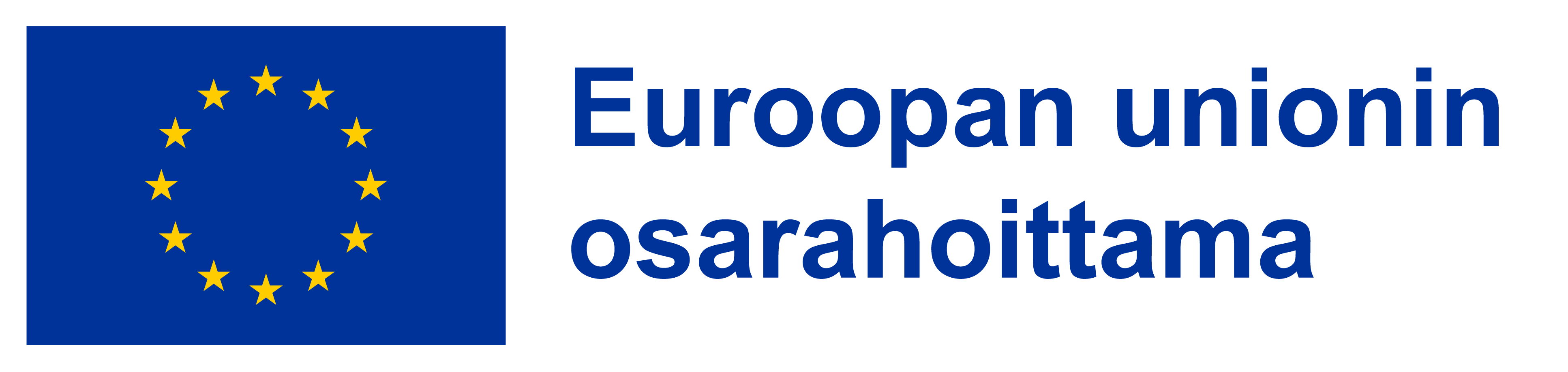 EU-lippu ja teksti "Euroopan unionin osarahoittama"