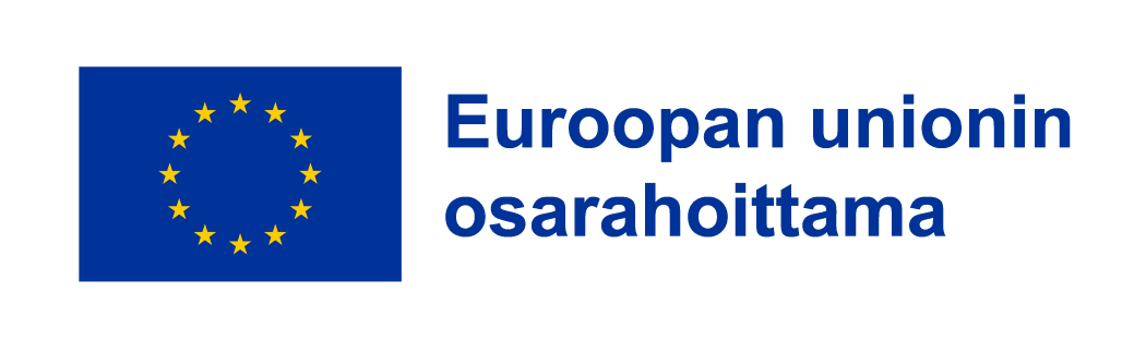 Korristeellinen logo. Teksti: Euroopan unionin osarahoittama.